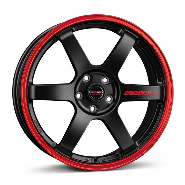 DB8GT2 black matt rim red