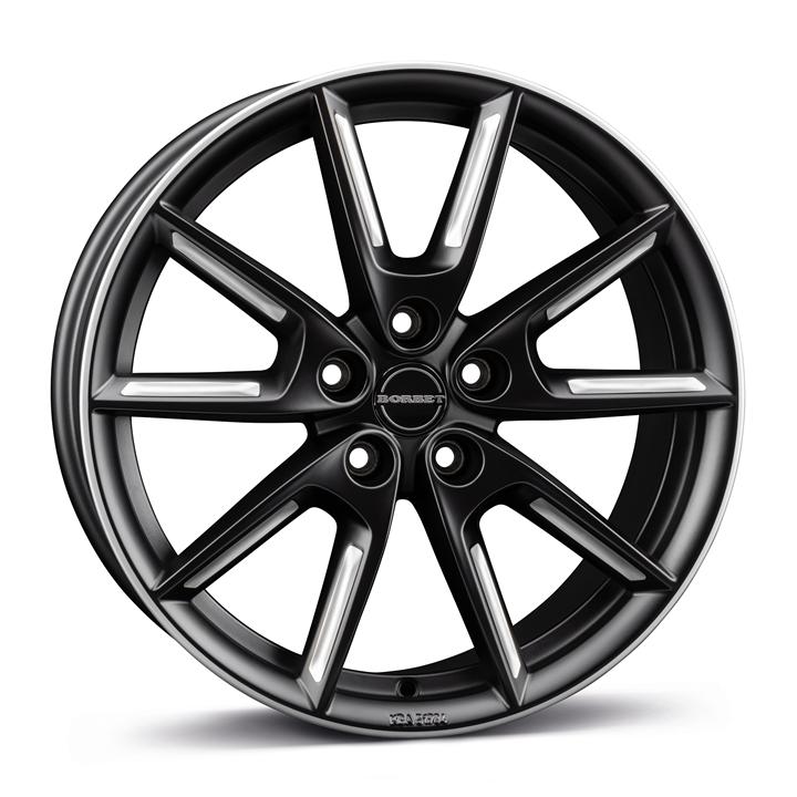 LX18 black matt silver spoke rim