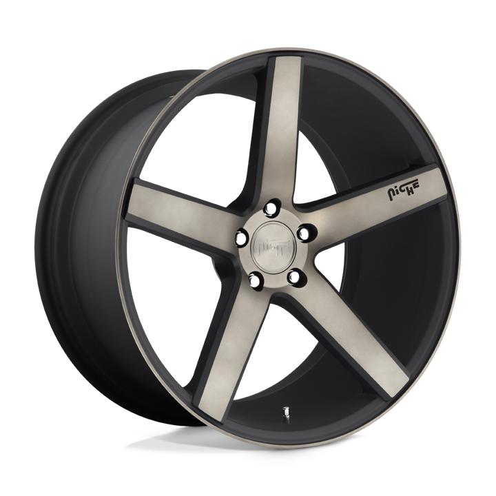 M134 MILAN MATTE BLACK MACHINED WITH DOUBLE DARK TINT
